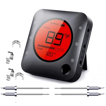 Meat Thermometer,Wireless Bluetooth Digital Thermometer with Probe,Remote BBQ Thermometer for Kitchen Cooking Grilling
Meat Thermometer,Wireless Bluetooth Digital Thermometer with Probe,Remote BBQ Thermometer for Kitchen Cooking Grilling