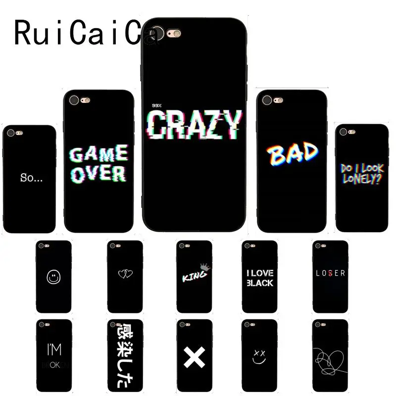 Ruicaica Color text on a black background Luxury Phone Case Cover for iPhone X XS MAX 6 6S 7 7plus 8 8Plus 5 5S XR
Ruicaica Color text on a black background Luxury Phone Case Cover for iPhone X XS MAX 6 6S 7 7plus 8 8Plus 5 5S XR