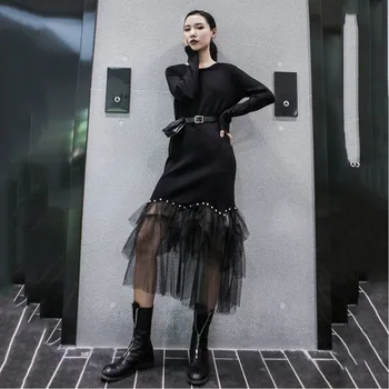 LANMREM 2020 Mid-length Lace Stitching Knit Dress Spring New Temperament Was Thin Solid Color Dress PC165
LANMREM 2020 Mid-length Lace Stitching Knit Dress Spring New Temperament Was Thin Solid Color Dress PC165