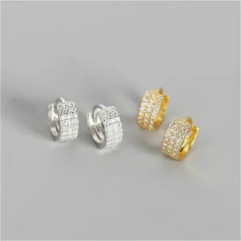 Real 925 Sterling Silver Zircon Gold Hoop Earrings For Women INS Style Lady Fine Jewelry 925-739
Real 925 Sterling Silver Zircon Gold Hoop Earrings For Women INS Style Lady Fine Jewelry 925-739