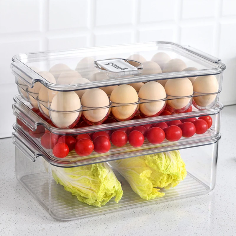 PET Kitchen Refrigerator Storage Box With Vent Valve Egg Box Fruit Vegetable Storage Plastic Crisper Food Containers Storage Box
PET Kitchen Refrigerator Storage Box With Vent Valve Egg Box Fruit Vegetable Storage Plastic Crisper Food Containers Storage Box