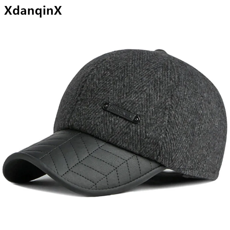 Winter Men's Warm Baseball Caps Plus Velvet Cold Proof Earmuffs Hats Adjustable Size Male Bone Black Cap Snapback Cap Cotton Hat
Winter Men's Warm Baseball Caps Plus Velvet Cold Proof Earmuffs Hats Adjustable Size Male Bone Black Cap Snapback Cap Cotton Hat