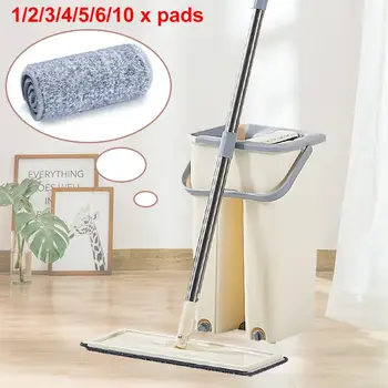 Flat Squeeze Magic Automatic Spin Mop with Avoid Hand Washing Ultrafine Fiber Cleaning Cloth Wooden Floor Lazy Fellow Mop
Flat Squeeze Magic Automatic Spin Mop with Avoid Hand Washing Ultrafine Fiber Cleaning Cloth Wooden Floor Lazy Fellow Mop