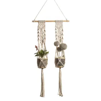 Handwoven Macrame Tassel Plant Hangers Hanging Basket Flower Pot Holder Indoor Outdoor Home Decoration
Handwoven Macrame Tassel Plant Hangers Hanging Basket Flower Pot Holder Indoor Outdoor Home Decoration