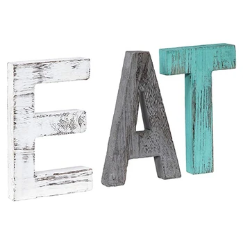 Rustic Wood Family Sign, Decorative Wooden Block Word Signs, Freestanding Wooden Letters Multicolor (Eat Sign)
Rustic Wood Family Sign, Decorative Wooden Block Word Signs, Freestanding Wooden Letters Multicolor (Eat Sign)