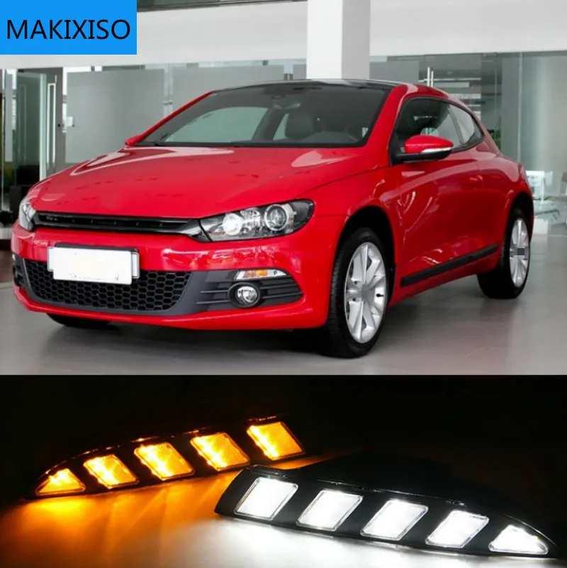 

Дневные ходовые огни, Светодиодные ДХО, 12 В, 2 шт., для Volkswagen Scirocco 2011, 2012, 2013, 2014, 2015, противотуманные фары