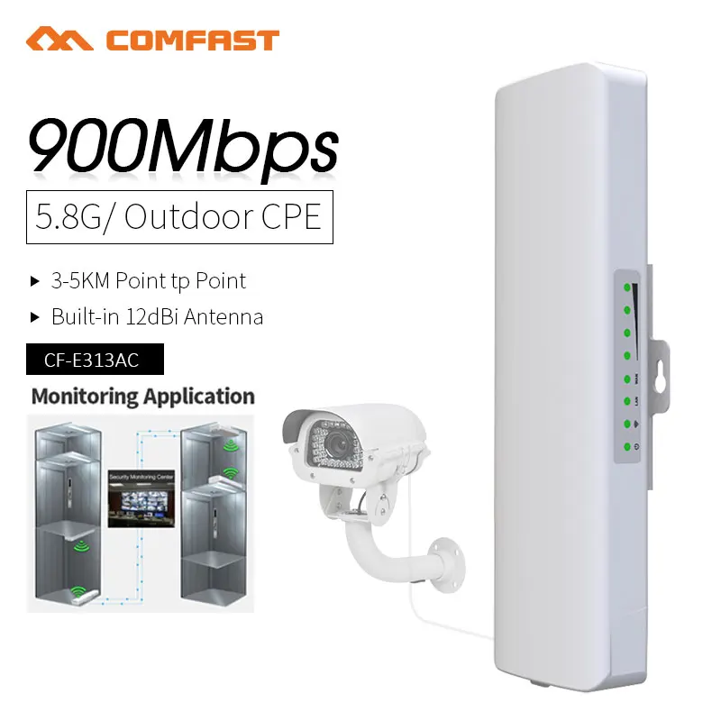 COMFAST High Power Wireless Bridge 5.8G 3-5KM Long Range 900Mbps Wireless Outdoor CPE Nanostation Wifi for IP Camera CF-E313AC
COMFAST High Power Wireless Bridge 5.8G 3-5KM Long Range 900Mbps Wireless Outdoor CPE Nanostation Wifi for IP Camera CF-E313AC
