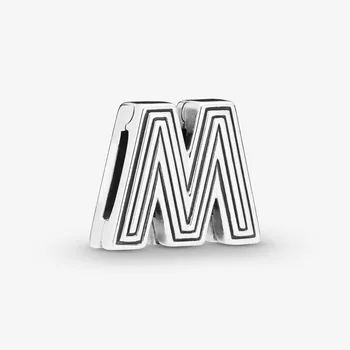 Name Clip 100% 925 Sterling Silver Beaded Letter M Clip Charm Silver fit Original Pandora Bracelets Jewelry Women Gift Silver 
Name Clip 100% 925 Sterling Silver Beaded Letter M Clip Charm Silver fit Original Pandora Bracelets Jewelry Women Gift Silver