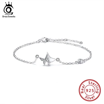 ORSA JEWELS Real 925 Butterfly Shape Bracelet AAAA Transparent Zircon Sterling Silver Extender Chain Collocation Jewelry SB51
ORSA JEWELS Real 925 Butterfly Shape Bracelet AAAA Transparent Zircon Sterling Silver Extender Chain Collocation Jewelry SB51