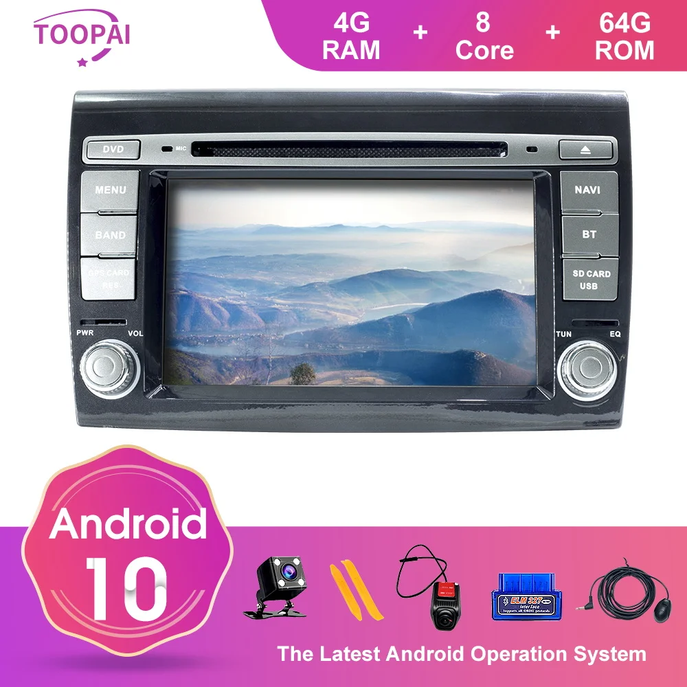 TOOPAI Android 10 For Fiat Bravo 2007-2012 Car Multimedia Player GPS Navigation Auto Radio Stereo Head Unit SWC DVD 4GB 64GB
TOOPAI Android 10 For Fiat Bravo 2007-2012 Car Multimedia Player GPS Navigation Auto Radio Stereo Head Unit SWC DVD 4GB 64GB