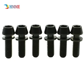 Titanium Bolts for Bicycle Stem Headset Clip M6 X18 20mm Cone Head Washer Head Black Color Ti Screws Ti Fastener 6 pcs
Titanium Bolts for Bicycle Stem Headset Clip M6 X18 20mm Cone Head Washer Head Black Color Ti Screws Ti Fastener 6 pcs