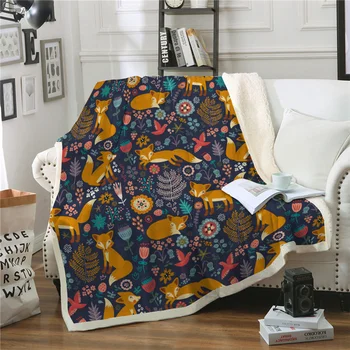 Bed Sofa Throw Blanket Gray Yellow Fox Animal Soft Warm Winter Fleece Bedspread Flower Leaf Blanket For Children Kid Adult Couch
Bed Sofa Throw Blanket Gray Yellow Fox Animal Soft Warm Winter Fleece Bedspread Flower Leaf Blanket For Children Kid Adult Couch