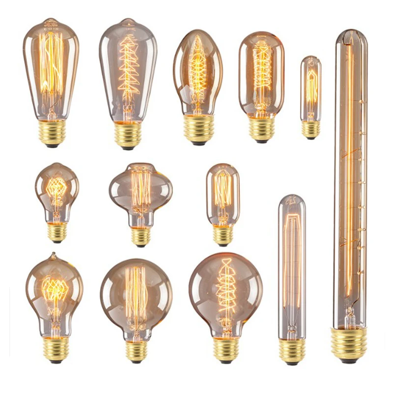 Retro Vintage Edison Bulb E27 40W 220V Ampoule Vintage Bulb edison Lamp Filament Incandescent Light Bulb Edison Decor Lamps
Retro Vintage Edison Bulb E27 40W 220V Ampoule Vintage Bulb edison Lamp Filament Incandescent Light Bulb Edison Decor Lamps