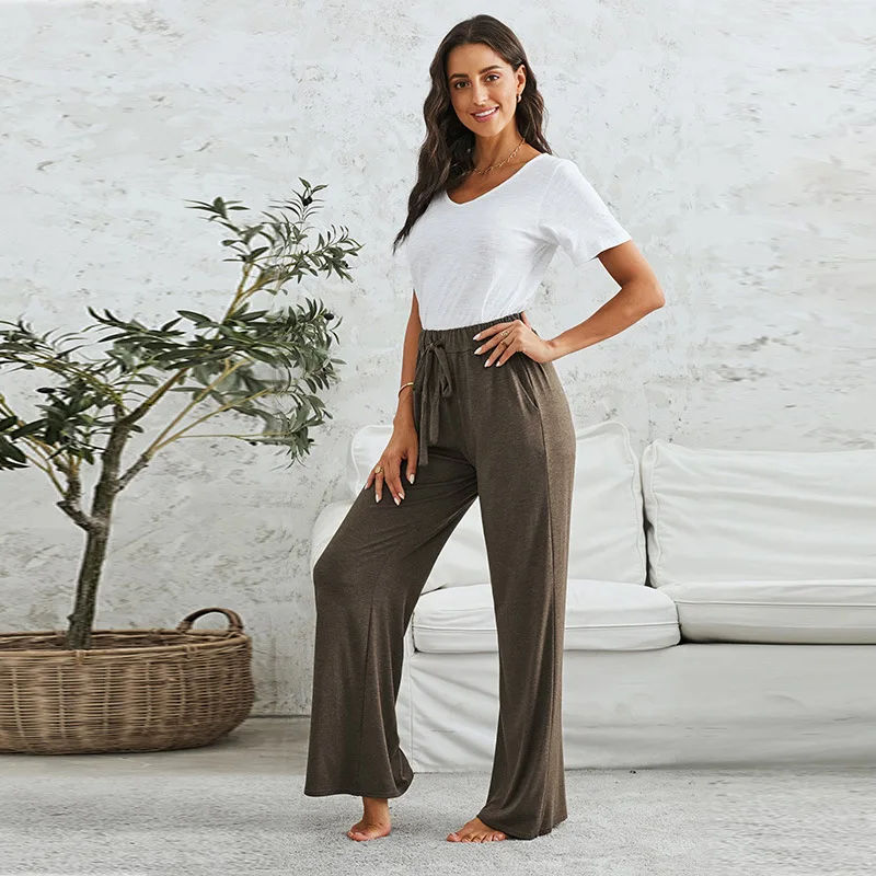 Solid Loose Straight Plus Size Drawtring High Waist Women Autumn Two Pocket Cotton Ladies Leg Pants
Solid Loose Straight Plus Size Drawtring High Waist Women Autumn Two Pocket Cotton Ladies Leg Pants