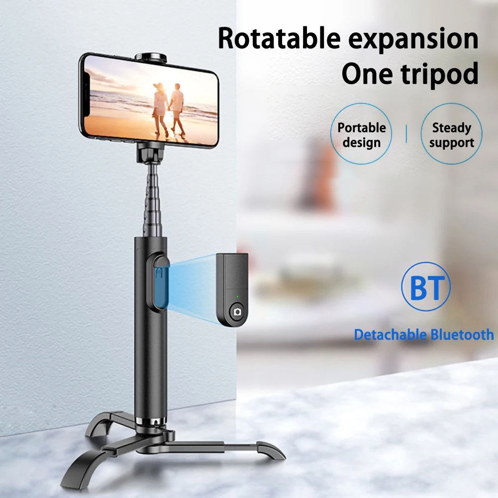 Retractable Bluetooth Selfie Stick Tripod Foldable Self-timer with Wireless Remote Shutter Compatible with IOS And Android Phone
Retractable Bluetooth Selfie Stick Tripod Foldable Self-timer with Wireless Remote Shutter Compatible with IOS And Android Phone
