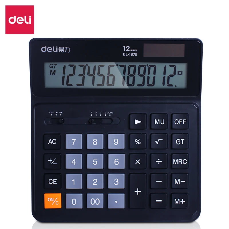 Dual Power Desktop Calculator 12 Digits Widescreen Financial Calculator Black Calculadora Office Material Tools Caneta Escolar
Dual Power Desktop Calculator 12 Digits Widescreen Financial Calculator Black Calculadora Office Material Tools Caneta Escolar