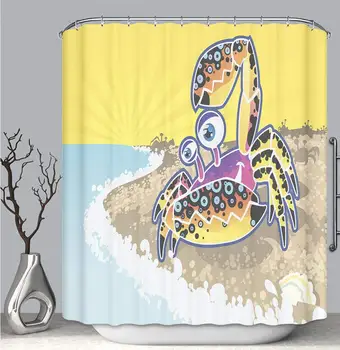 Color Shower Curtain Liner Anti-Mildew Antibacterial, Colorful Crab Multi-Color,Custom Shower Curtain Bathtub Bathroom
Color Shower Curtain Liner Anti-Mildew Antibacterial, Colorful Crab Multi-Color,Custom Shower Curtain Bathtub Bathroom