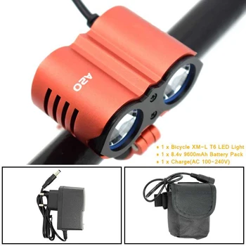 LED 7000lm Bicycle Front Light Lamp Bike Riding Flashlight Headlight + Bicycle Light Charger + 9600mah battery pack
LED 7000lm Bicycle Front Light Lamp Bike Riding Flashlight Headlight + Bicycle Light Charger + 9600mah battery pack