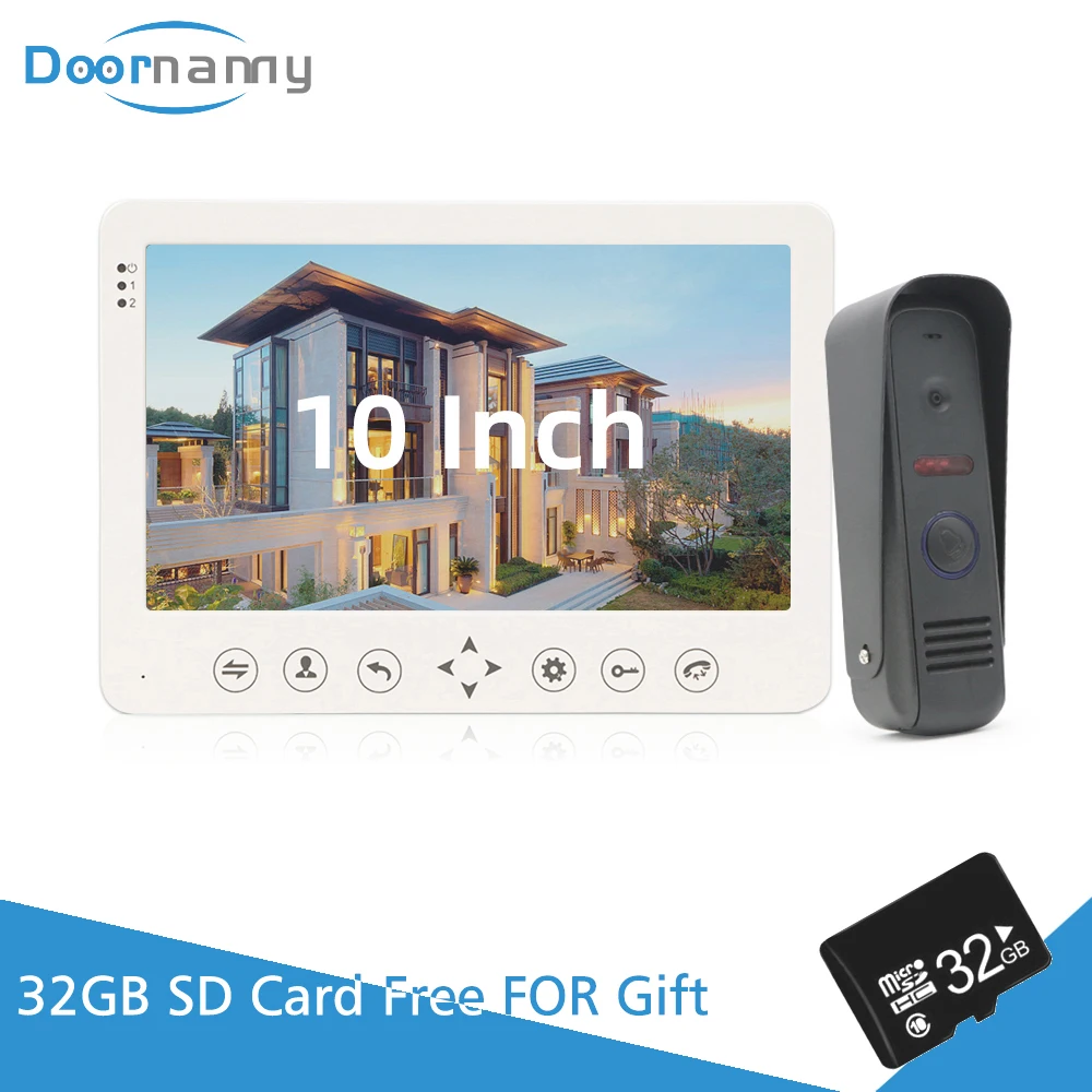 Doornanny 10Inch Video Doorbell Surveillance Video Call Home Access Control System Video Intercom Monitor 1200TVL Doorphone Set
Doornanny 10Inch Video Doorbell Surveillance Video Call Home Access Control System Video Intercom Monitor 1200TVL Doorphone Set