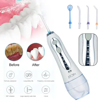 Oral Irrigator Rechargeable 3-Level Pressure Cordless Dental Flosser with 5 Interchanging Nozzles
Oral Irrigator Rechargeable 3-Level Pressure Cordless Dental Flosser with 5 Interchanging Nozzles
