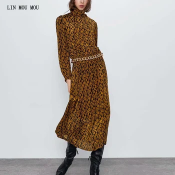 Bow Tie Women Elegant Long Dress With Belt Chain Print Turtleneck Office Lady Shirt Dress Long Sleeve Pleated Dress Vestidos
Bow Tie Women Elegant Long Dress With Belt Chain Print Turtleneck Office Lady Shirt Dress Long Sleeve Pleated Dress Vestidos