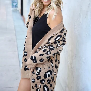 Fashion autumn winter leopard cardigan women long knitted sweater outwear home long sleeve warm loose casual cardigan ropa mujer 
Fashion autumn winter leopard cardigan women long knitted sweater outwear home long sleeve warm loose casual cardigan ropa mujer