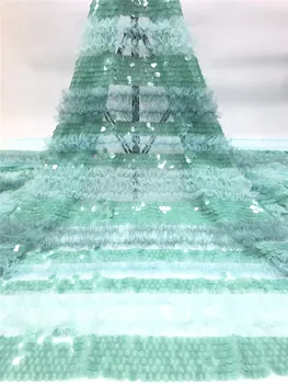 African high quality green sequence French Nigerian sequins net tulle mesh Swiss lace fabric for dress 5yards/lotFZ919
African high quality green sequence French Nigerian sequins net tulle mesh Swiss lace fabric for dress 5yards/lotFZ919