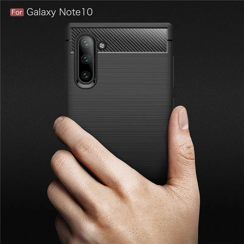 Note10 чехол для samsung Galaxy Note 10 задняя крышка из углеродного волокна роскошный