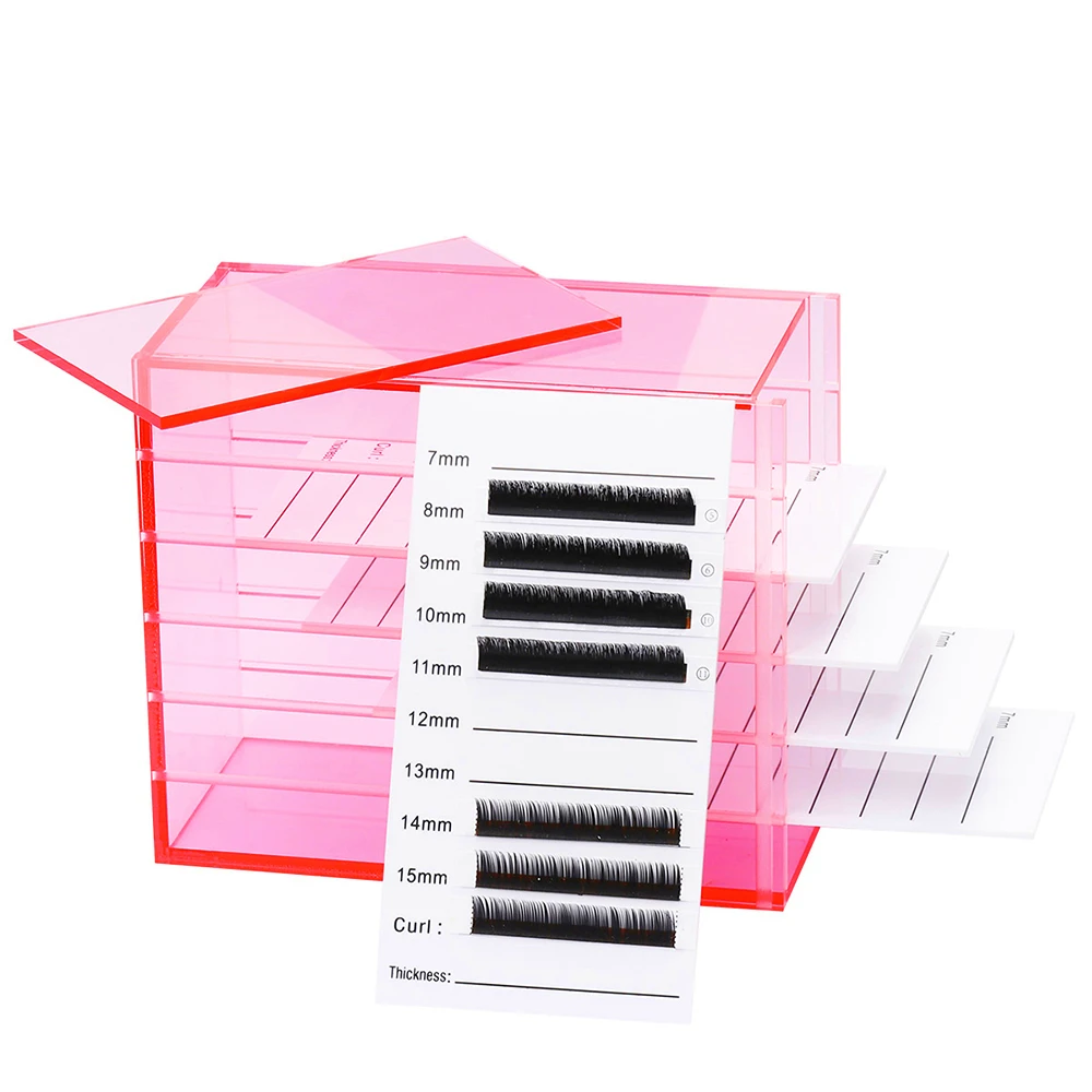 False Eyelash Extension Display Stand Acrylic 5 Layers Pallet Lash Display Holder Eyelashes Storage Box with 5Pcs Pallet
False Eyelash Extension Display Stand Acrylic 5 Layers Pallet Lash Display Holder Eyelashes Storage Box with 5Pcs Pallet