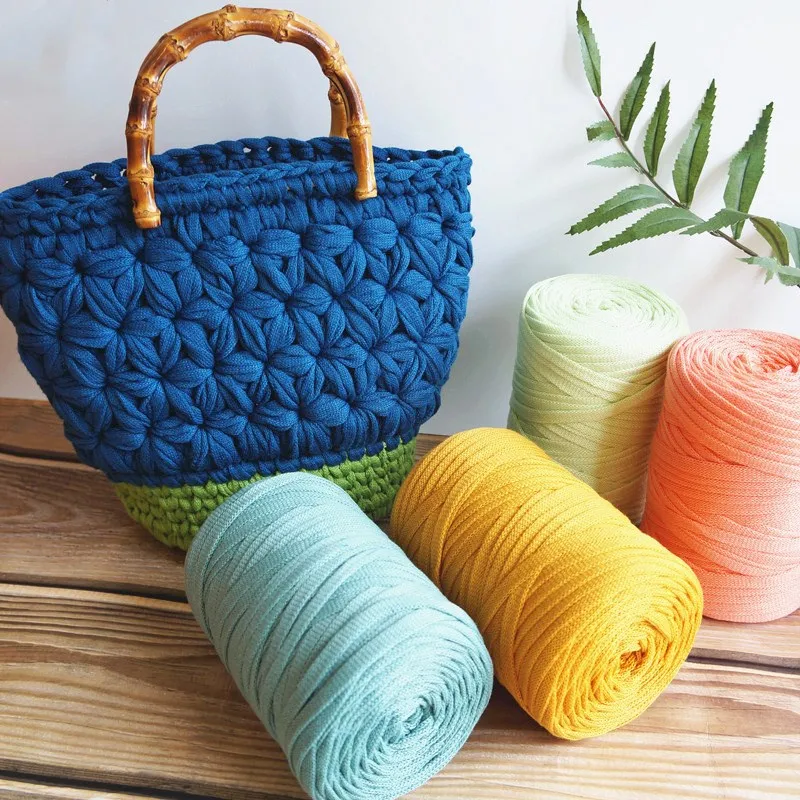 

250g Flat Cotton Cloth Wool Yarn DIY Knitting Yarn Thick Wool Crocheted Carpet Blanket