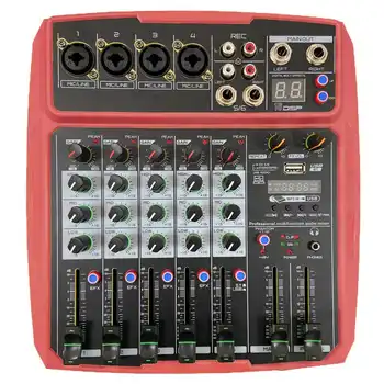 EU Mini Mixer 4 Channel 16DSP Digital Audio Mixer Console USB MP3 Player USB Computer Recording Audio Mixing Console
EU Mini Mixer 4 Channel 16DSP Digital Audio Mixer Console USB MP3 Player USB Computer Recording Audio Mixing Console