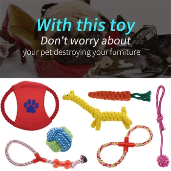 Dog Training rope Puppy Dog Toys Teething Training Rope Toy Rubber for Small and Medium Dogs Home training pet habit toy
Dog Training rope Puppy Dog Toys Teething Training Rope Toy Rubber for Small and Medium Dogs Home training pet habit toy