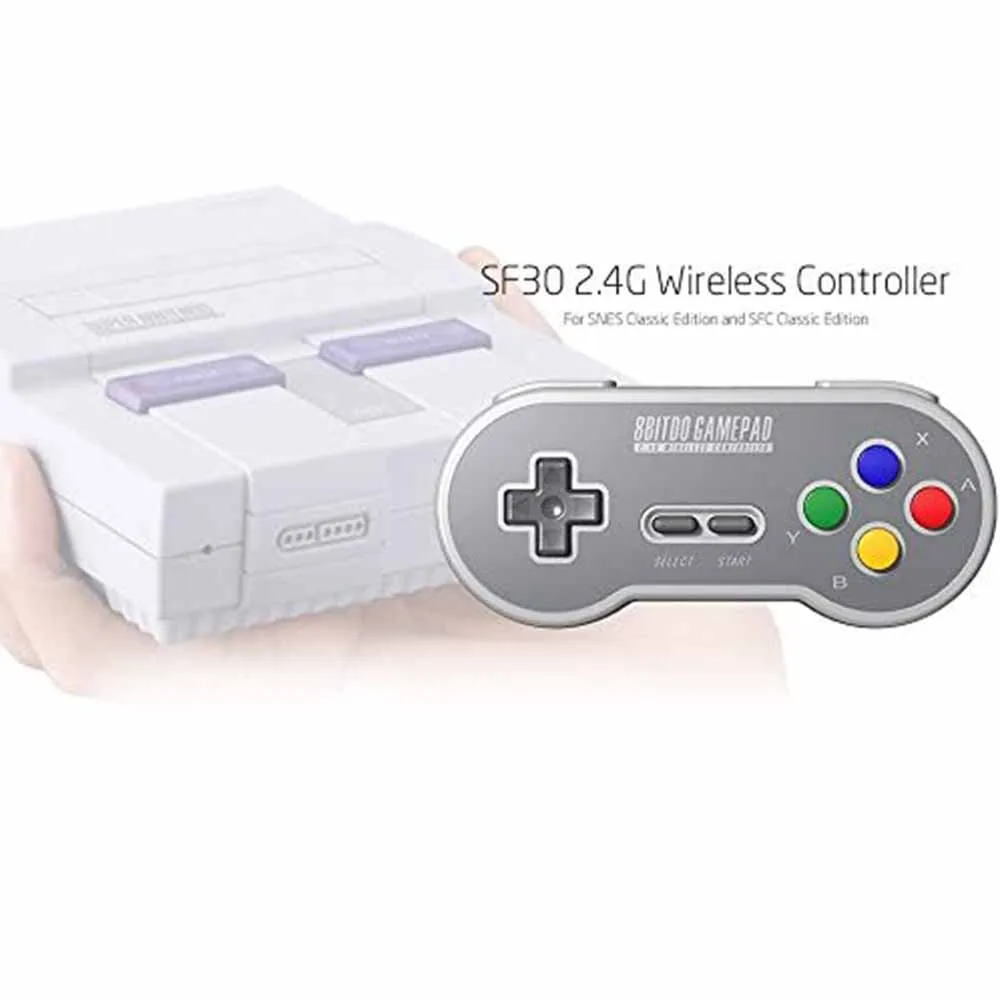 8Bitdo Retro Controller Gamepad For Original SNES/S FC 2.4GHz Wireless Joystick For Super NES Game Console Joypad
8Bitdo Retro Controller Gamepad For Original SNES/S FC 2.4GHz Wireless Joystick For Super NES Game Console Joypad