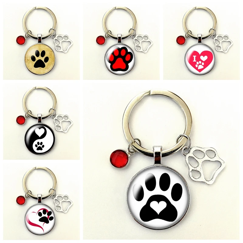 2020 Hot Cartoon Cat and Dog Paw Keychain Personalized Alloy Cat and Dog Paw Series Glass Convex Round Children Gift Key Chain
2020 Hot Cartoon Cat and Dog Paw Keychain Personalized Alloy Cat and Dog Paw Series Glass Convex Round Children Gift Key Chain