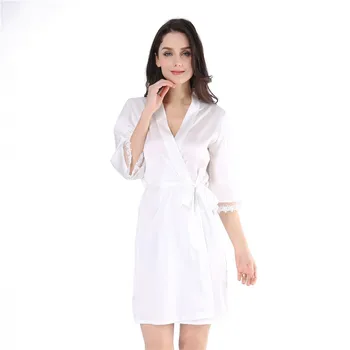 Female Casual Nightgown Wedding Robe Lace Sexy Kimono Gown Homewear Sleep Set White Satin Summer New Home Clothing Nightwear
Female Casual Nightgown Wedding Robe Lace Sexy Kimono Gown Homewear Sleep Set White Satin Summer New Home Clothing Nightwear