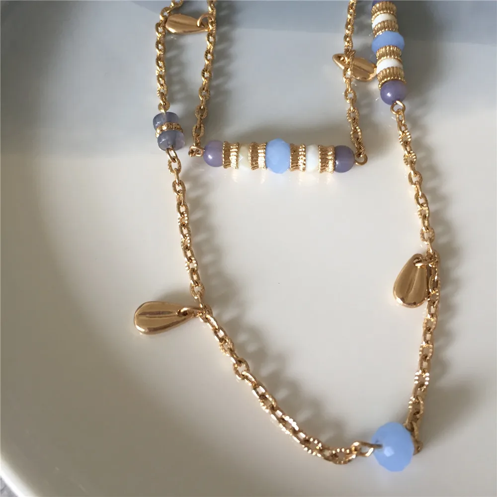 Casual Daily Wearing Light Blue Bead with Tear Drop Charm 2 Layered Long Necklace For Women Party Gift Sweater
Casual Daily Wearing Light Blue Bead with Tear Drop Charm 2 Layered Long Necklace For Women Party Gift Sweater