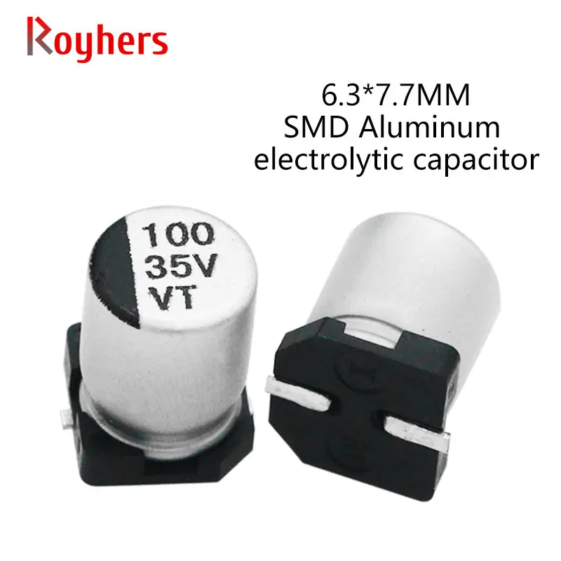 Наборы алюминиевых электролитических конденсаторов 6 3*7 7 SMD 50 шт. 100 В в 35 16 10 25 мкФ