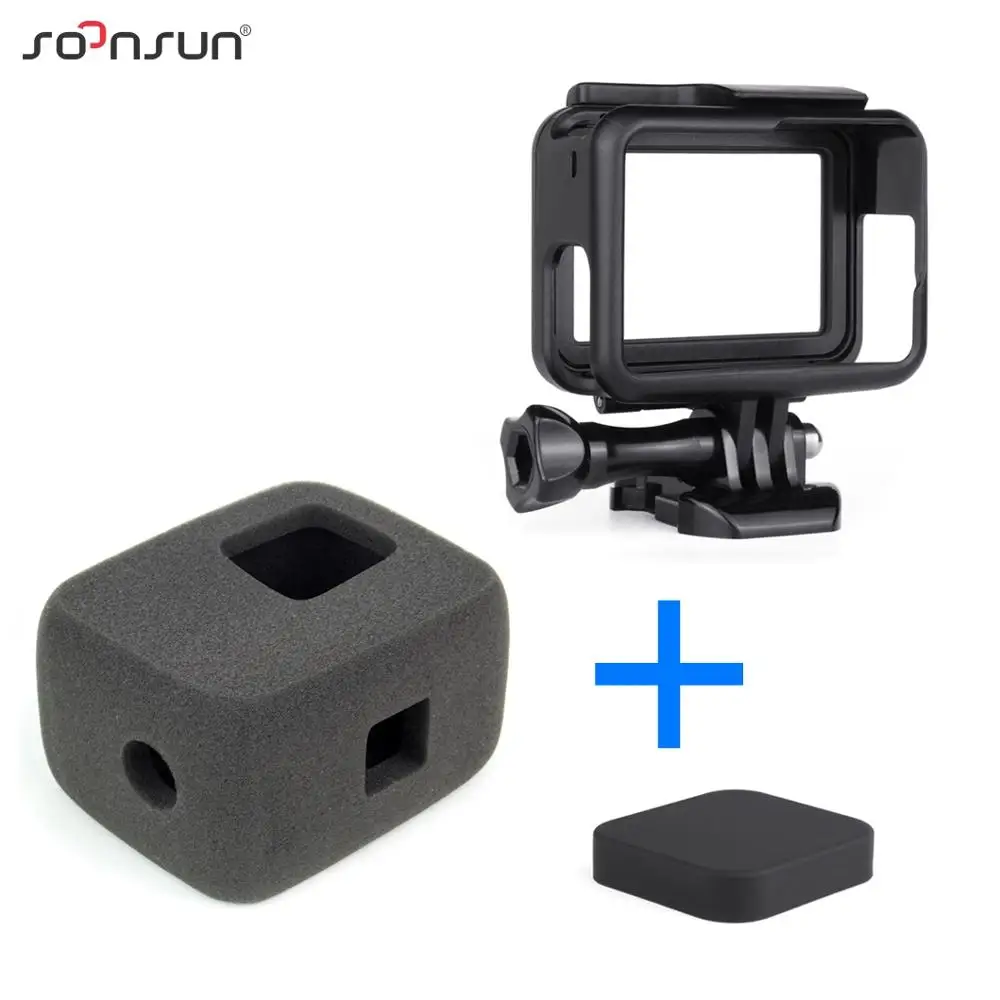 SOONSUN Wind Noise Reduce Foam Cover Windshield Sponge + Frame Mount + Camera Lens Cap for GoPro Hero 7/6/5 Go Pro Accessory Kit
SOONSUN Wind Noise Reduce Foam Cover Windshield Sponge + Frame Mount + Camera Lens Cap for GoPro Hero 7/6/5 Go Pro Accessory Kit
