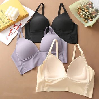 Women Seamless Bras Triangle Bralette Fashion Underwear Tops Bras Lingerie Girls Wirefree Brassiere Vest Female Intimates #F
Women Seamless Bras Triangle Bralette Fashion Underwear Tops Bras Lingerie Girls Wirefree Brassiere Vest Female Intimates #F