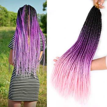 DAIRESS 22" Ombre Senegalese Twist Hair Crochet Braids 20 Roots/Pack Senegaelse Twist Crochet Hair Braiding Hair Extensions
DAIRESS 22" Ombre Senegalese Twist Hair Crochet Braids 20 Roots/Pack Senegaelse Twist Crochet Hair Braiding Hair Extensions