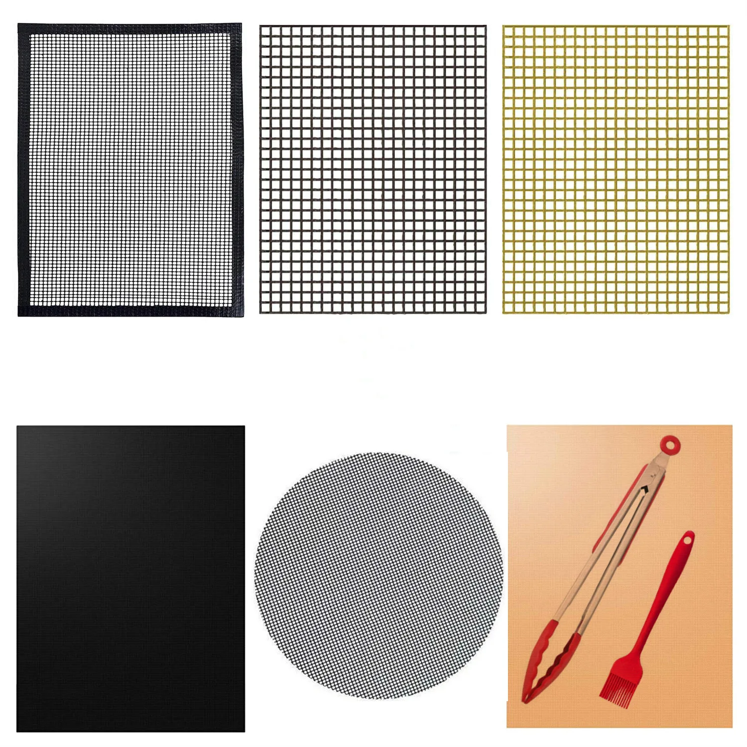 Hollow high temperature resistant Teflon coated BBQ mesh mat non-stick mesh shape grilled mesh outdoor small expert
Hollow high temperature resistant Teflon coated BBQ mesh mat non-stick mesh shape grilled mesh outdoor small expert