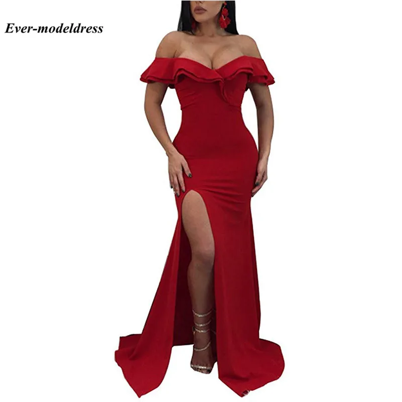 Burgundy Mermaid Evening Dresses Long Side Split Zipper Floor Length Simple Prom Dress Formal Party Gowns Robe de soiree Cheap
Burgundy Mermaid Evening Dresses Long Side Split Zipper Floor Length Simple Prom Dress Formal Party Gowns Robe de soiree Cheap