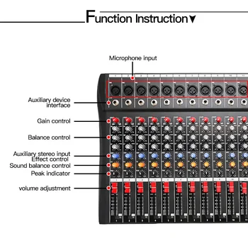 8/12 Channel DJ Sound Mixer With Bluetooth USB Jack Professional Live Studio Karaoke Audio Mixing Console Power 48V Phantom
8/12 Channel DJ Sound Mixer With Bluetooth USB Jack Professional Live Studio Karaoke Audio Mixing Console Power 48V Phantom