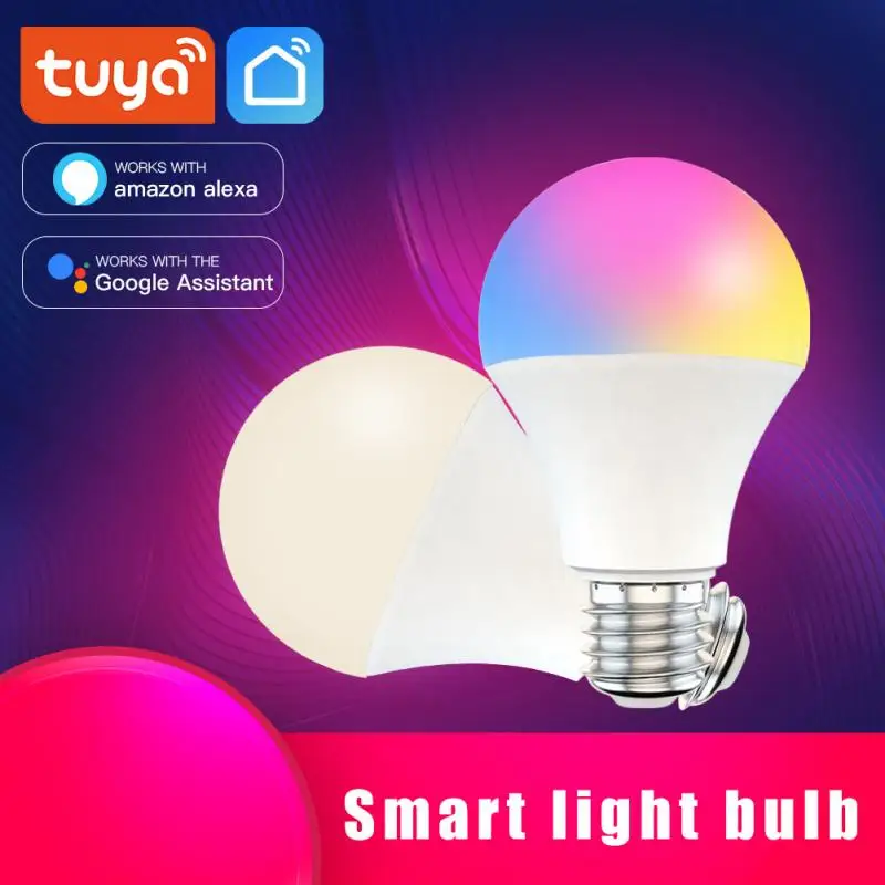 TUYA B22/E27 WiFi Smart Light Bulb RGB LED Lamp Smart life APP Control Wake up Smart Lamp Night Light Smart home Accessories
TUYA B22/E27 WiFi Smart Light Bulb RGB LED Lamp Smart life APP Control Wake up Smart Lamp Night Light Smart home Accessories