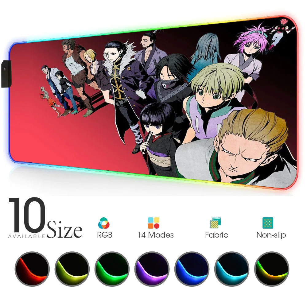 Hunter X Hunter Carpet Led Anime Mousepad Rgb Rug Gloway Mouse Pad Gamer Table Gamer for Pc Gaming Deck Keyboard Mat Office
Hunter X Hunter Carpet Led Anime Mousepad Rgb Rug Gloway Mouse Pad Gamer Table Gamer for Pc Gaming Deck Keyboard Mat Office