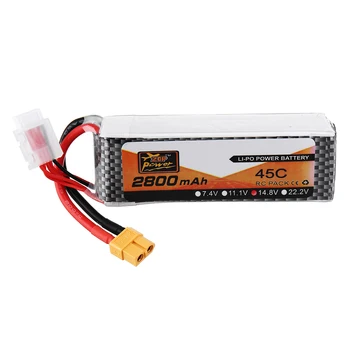 

ZOP Power 14.8V 2800mAh 45C 4S Lipo Battery XT60 Plug for RC Quadcopter Airplane Helicopter Car