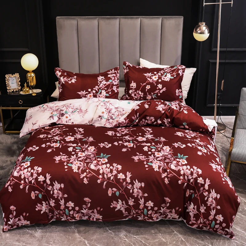 3pcs Traditional Chinese Style Bedding Set Flower Leaf Reactive Printing Duvet Cover Set with Pillow Case Bedclothes Quilt Cover
3pcs Traditional Chinese Style Bedding Set Flower Leaf Reactive Printing Duvet Cover Set with Pillow Case Bedclothes Quilt Cover