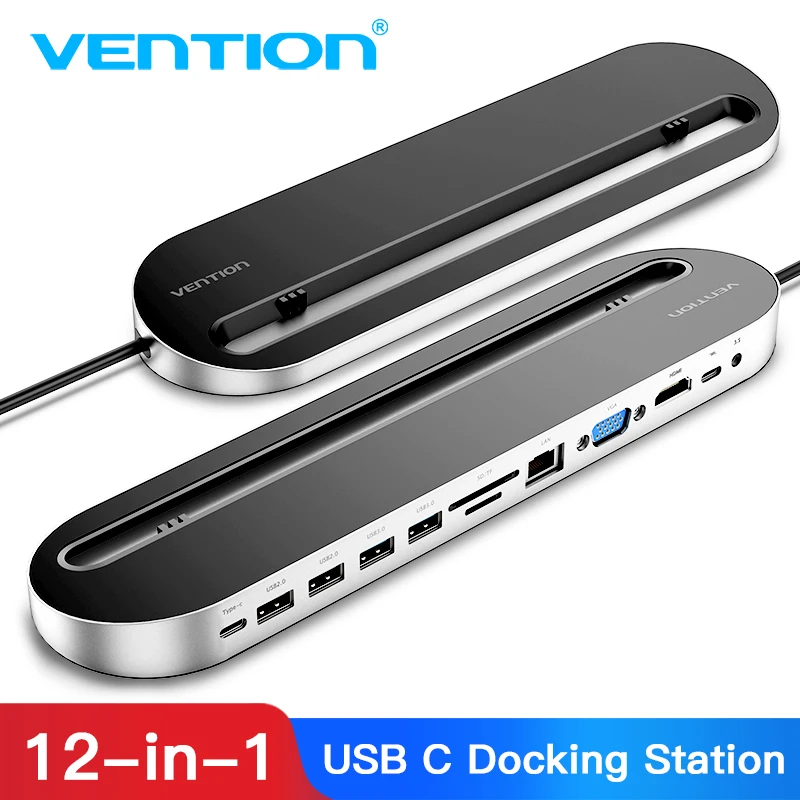 Vention USB C HUB Multi All-in-1 Type-c to USB 3.0 HDMI VGA SD/TF Card PD RJ45 Adapter for MacBook Pro Multi 12 Ports Type C HUB
Vention USB C HUB Multi All-in-1 Type-c to USB 3.0 HDMI VGA SD/TF Card PD RJ45 Adapter for MacBook Pro Multi 12 Ports Type C HUB