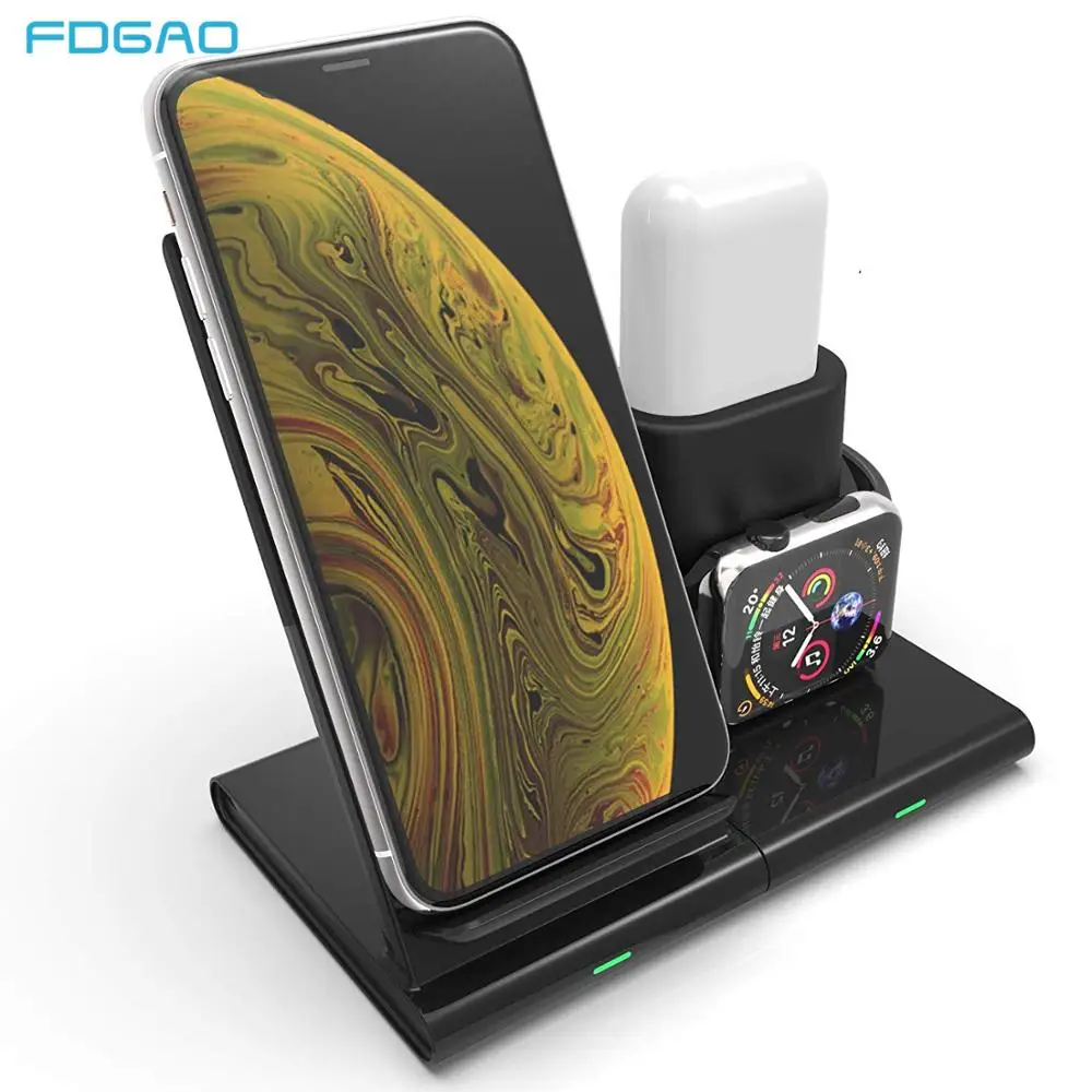 DCAE 3 In 1 Magnetic Charging Stand For Apple Watch 4 3 2 1 iWatch Airpods 10W Qi Wireless Charger Dock For iPhone XS 11 XR X 8
DCAE 3 In 1 Magnetic Charging Stand For Apple Watch 4 3 2 1 iWatch Airpods 10W Qi Wireless Charger Dock For iPhone XS 11 XR X 8