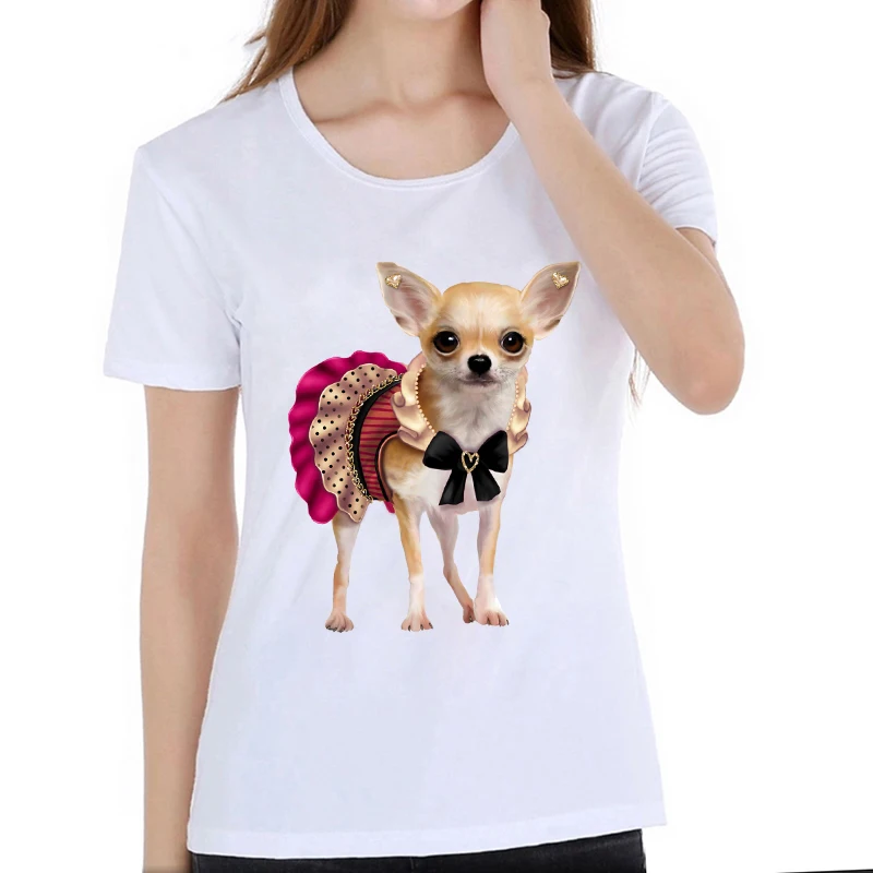 Kawaii Chihuahua Retro Beauty print T-Shirt summer cute women Tshirt funny dog family Girl Tops fashion casual plus size dress 
Kawaii Chihuahua Retro Beauty print T-Shirt summer cute women Tshirt funny dog family Girl Tops fashion casual plus size dress